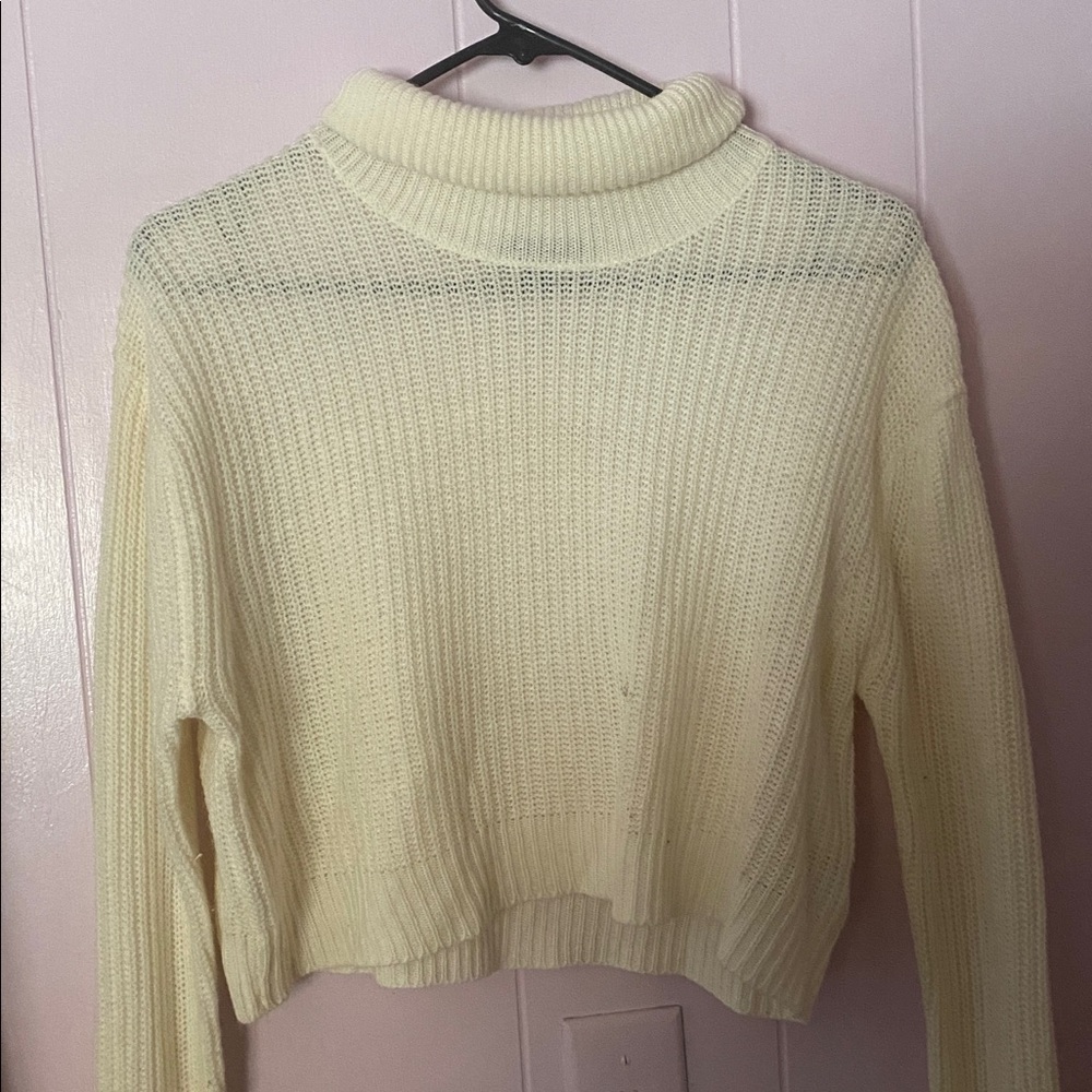 Ambiance Soft Cream Cowl Neck Sweater